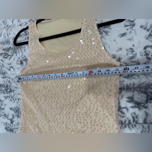 Champagne Sequin Two-Piece Glam Set - Picture 6 of 8